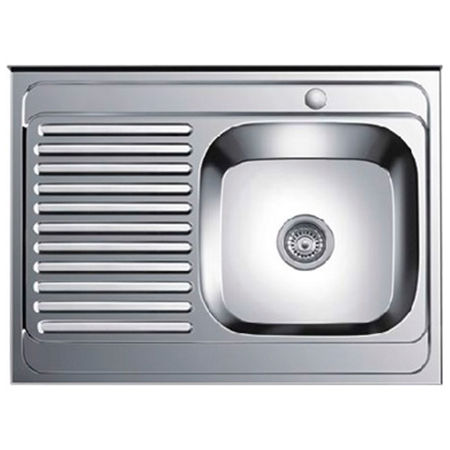 Кухонная мойка накладная Ledeme L68060-6R стальной