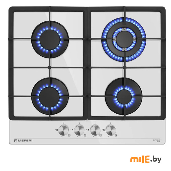 Варочная панель газовая MEFERI MGH604WH GLASS POWER