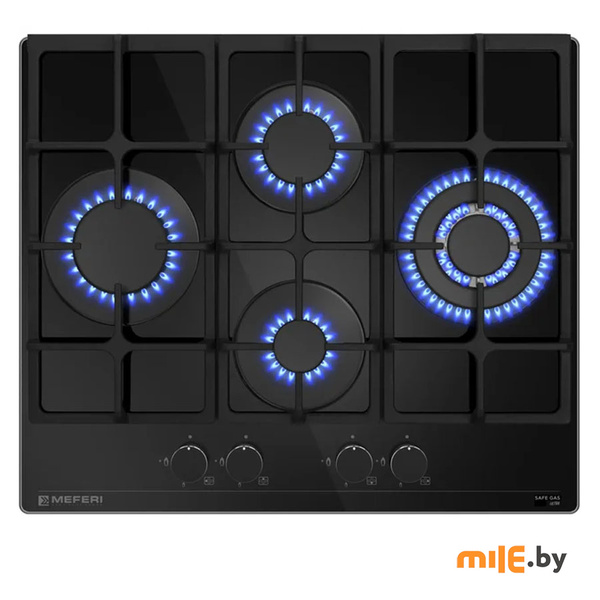 Варочная панель газовая MEFERI MGH604BK GLASS ULTRA