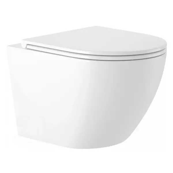 Унитаз подвесной Saniteco KW-9003W Rimles (безободковый)