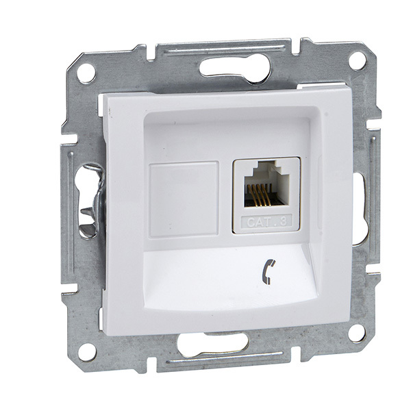Розетка телефонная Schneider Electric Sedna SDN4101121 RJ11 белый