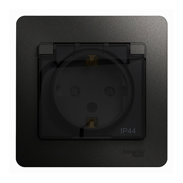 Розетка Schneider Electric Glossa GSL000748 антрацит