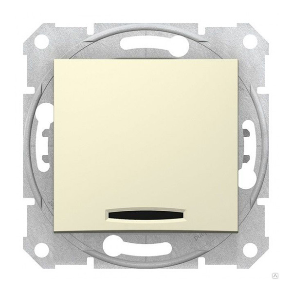Выключатель Schneider Electric Sedna SDN1400147 с подсветкой бежевый