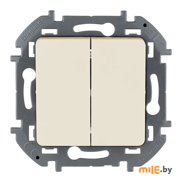 Выключатель двухклавишный Legrand Inspiria 673621 (слоновая кость)