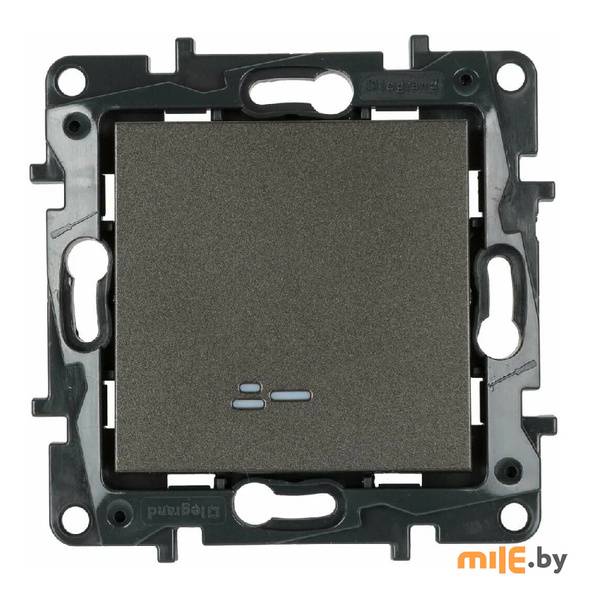 Выключатель с подсветкой Legrand Structura 764033 (магнезиум)