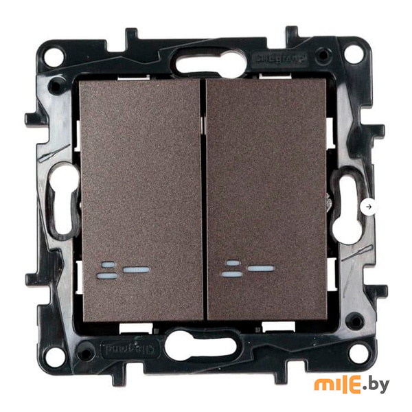 Выключатель с подсветкой Legrand Structura 764043 (магнезиум)