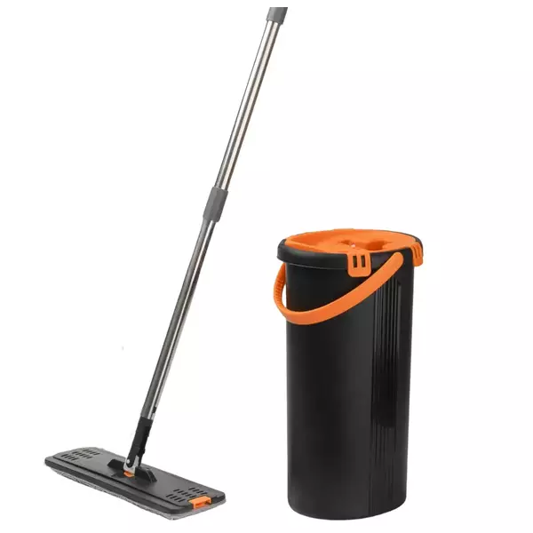 Система для уборки Miley Light Mop швабра ведро с отжимом (чёрно-оранж