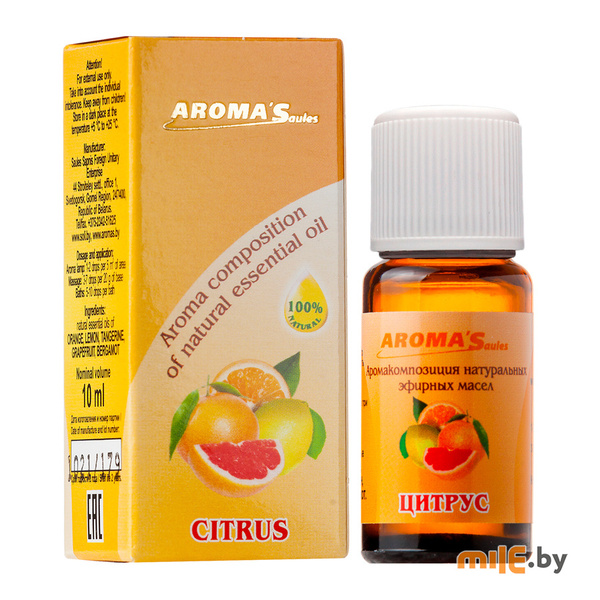 Аромакомпозиция масел эфирных натуральных Aroma Saules Цитрус 10 мл