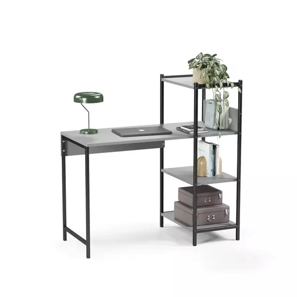 Стол-стеллаж Soma Jack 110x50 (серый/черный)