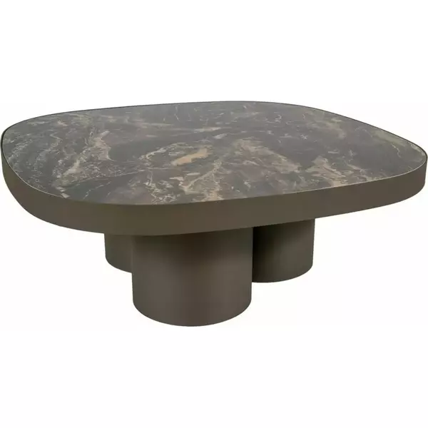 Стол журнальный SIGNAL STELLA A Ceramic черный Vulcano/медный 100/100