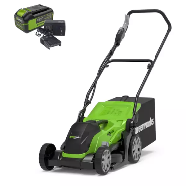 Газонокосилка аккумуляторная Greenworks 40V G40LM35K4 (1хАКБ 4Ач и ЗУ)