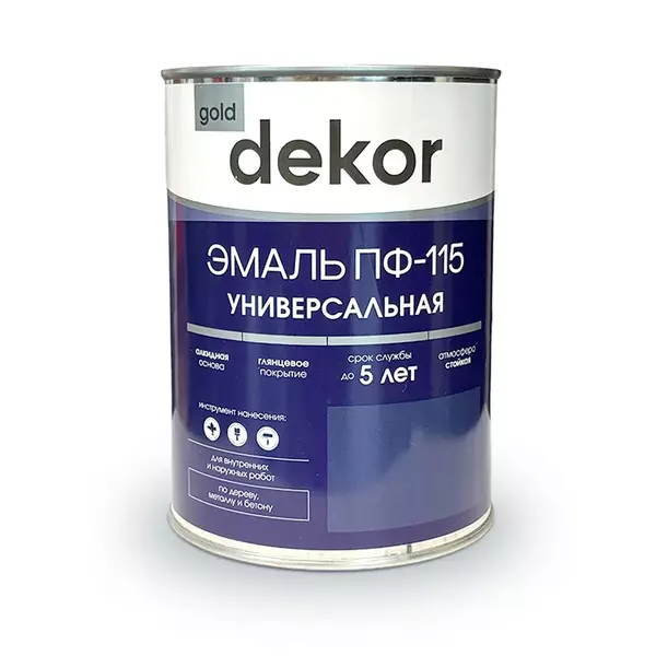 Эмаль Gold Dekor ПФ-115 желтая RAL 1003 0,8 кг