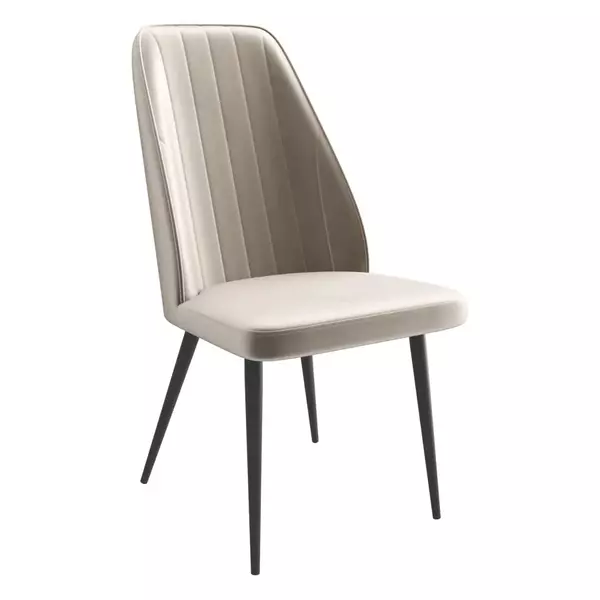 Стул МамаДома LEONARD M, d07 PEARL GREY LUX\черный