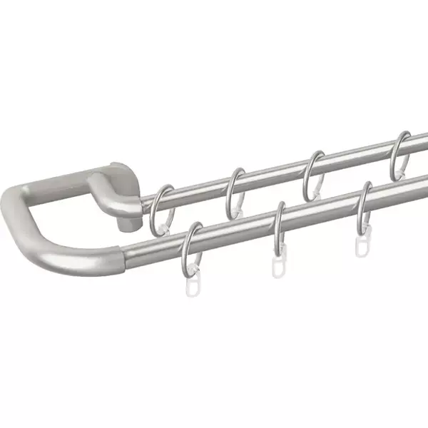 Карниз двухрядный для штор UG HOME раздвижной (2UT-230-330-SN) атласны