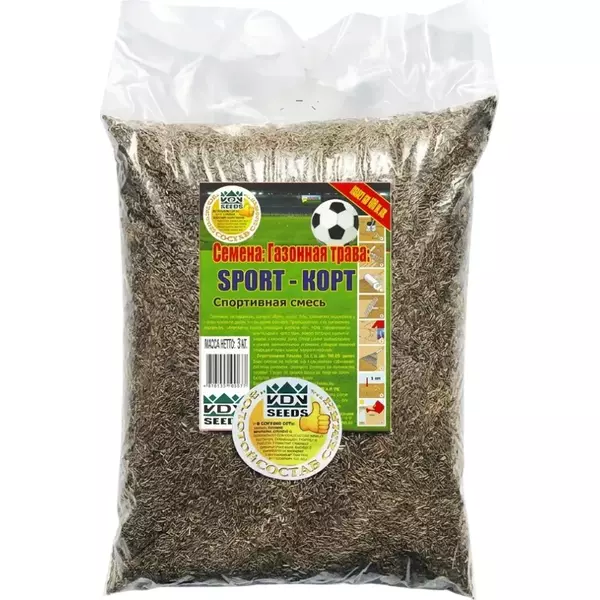 Семена газонной травы VDV Seeds Sport-корт Спортивная смесь 3 кг