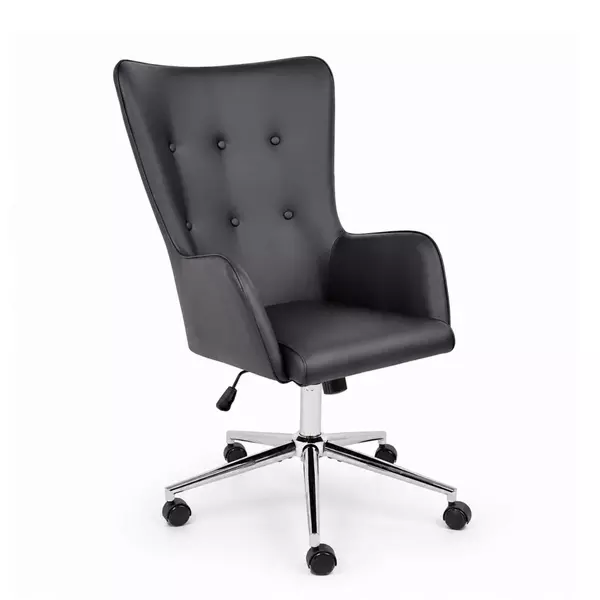 Кресло поворотное AksHome BELLA XL chrome, Pegasso черный