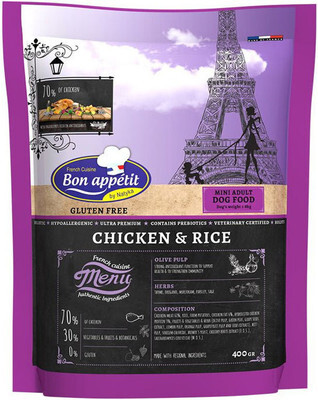 Сухой корм для собак Bon Appetit Dog Adult Mini Chicken & Rice / 68200