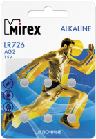 Комплект батареек Mirex AG2/LR726 1.5V / 23702-LR726-E6