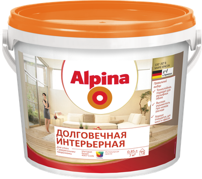 Краска Alpina Долговечная интерьерная. База 3