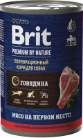 Влажный корм для собак Брит Premium by Nature с говядиной / 5051120