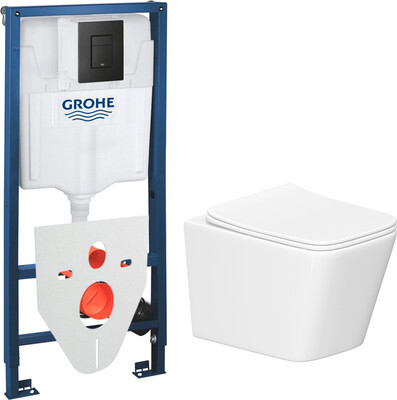 Унитаз подвесной с инсталляцией Lauter Square 214903 + GROHE Solido 38