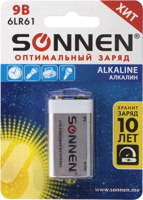 Батарейка Sonnen Крона 6LR61 9В