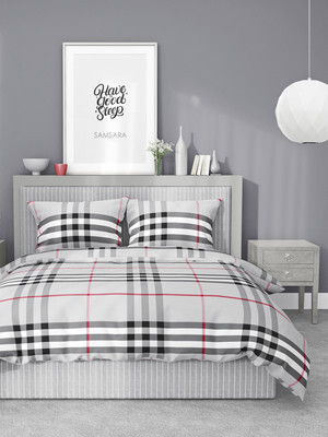 Комплект постельного белья Samsara Burberry серый 2сп Евро