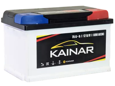 Автомобильный аккумулятор Kainar 75 R+ низкий / 075 12 20 02 0141 05 0
