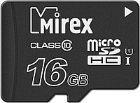 Карта памяти Mirex microSDHC (Class 10) 16GB (13612-MCSUHS16)