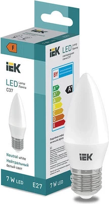 Лампа IEK Свеча-C37 7 Вт 600lm 4000K E27 / LL-I-C37-7-230-40-E27