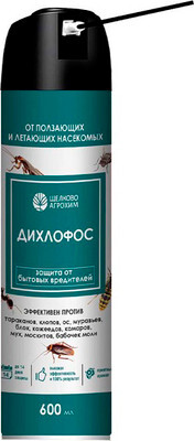 Аэрозоль от насекомых Щелково Агрохим Дихлофос №1 от тараканов и мурав