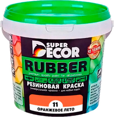 Краска Super Decor Резиновая №11 Оранжевое лето