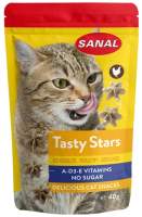 Лакомство для кошек Sanal Tasty Stars Poultry / 3882SC