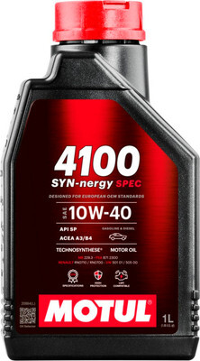 Моторное масло Motul 4100 Syn-nergy Spec 10W40 / 112890