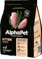 Сухой корм для кошек AlphaPet Superpremium Kitten с цыпленком / 111004