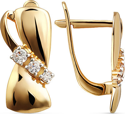 Серьги из красного золота Кристалл CJ98800226773