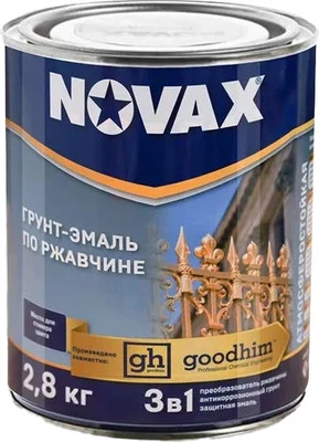 Грунт-эмаль Novax По ржавчине 3 в 1 RAL 6018