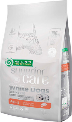 Сухой корм для собак Nature's Protection SC White Dogs Grain Free Salm
