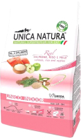 Сухой корм для кошек Unica Natura Indoor лосось, рис, яблоко