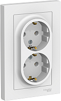 Розетка Systeme (Schneider) Electric AtlasDesign двойная с заземлением