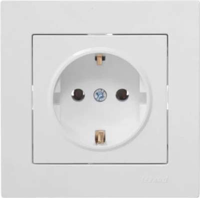 Розетка Lezard Vesna 742-0288-122B с заземлением + 742-0200-146