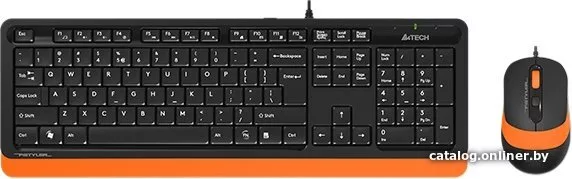 Офисный набор A4Tech Fstyler F1010 (черный/оранжевый)