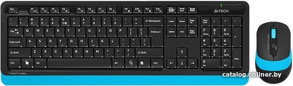 Офисный набор A4Tech Fstyler FG1010 (черный/синий)
