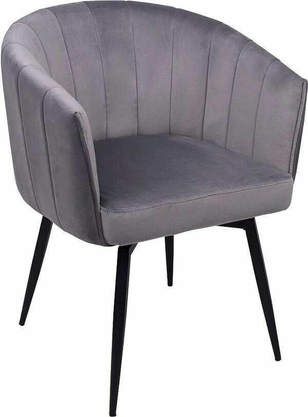 Стул AksHome Melon (серый велюр/черный)