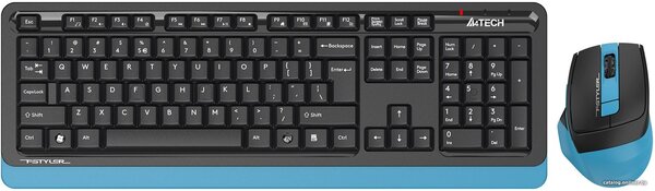 Офисный набор A4Tech Fstyler FG1035 (черный/синий)