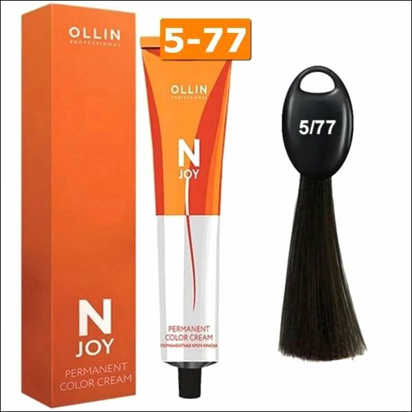 Крем-краска Ollin Professional N-Joy Color Cream 5/77 светл. шатен инт