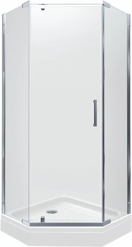 Душевой уголок Triton Дека 100x100 (хром, с поддоном)