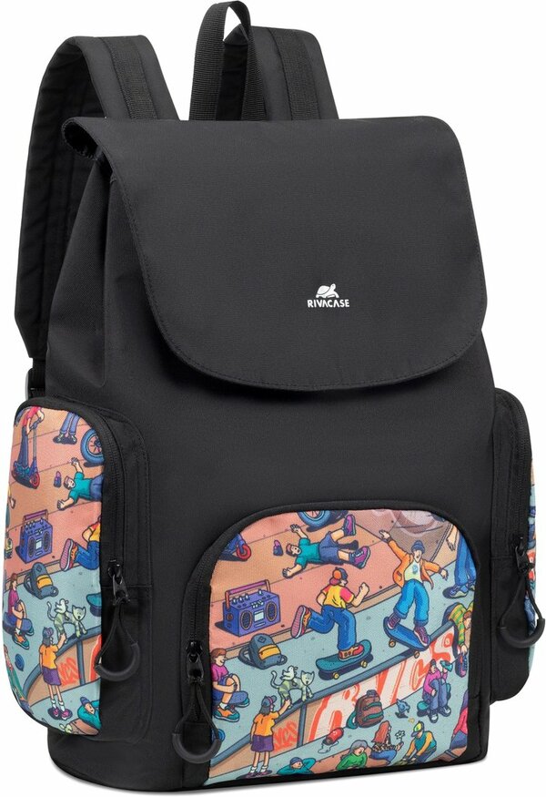 Городской рюкзак Rivacase 5425 black (скейтер)