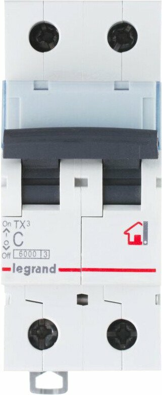 Выключатель автоматический Legrand TX3 2P C 40A 6кА 2M 404046