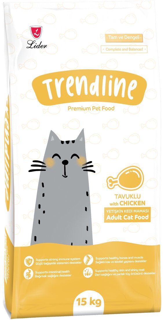 Сухой корм для кошек Trendline Adult Cat Food с курицей 15 кг
